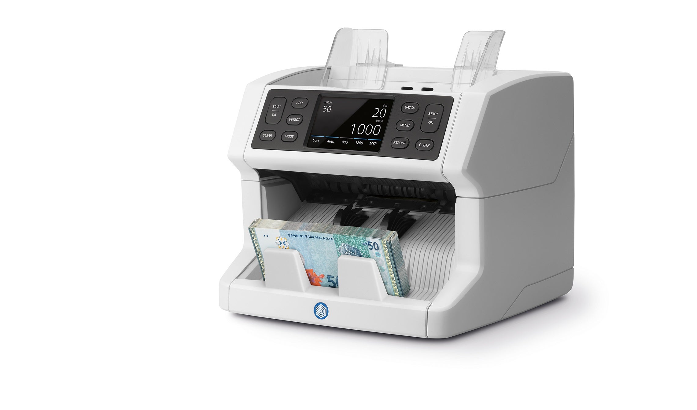 Creates equal stacks of banknotes with the automated batch function safescan-2865-S-banknote-counter