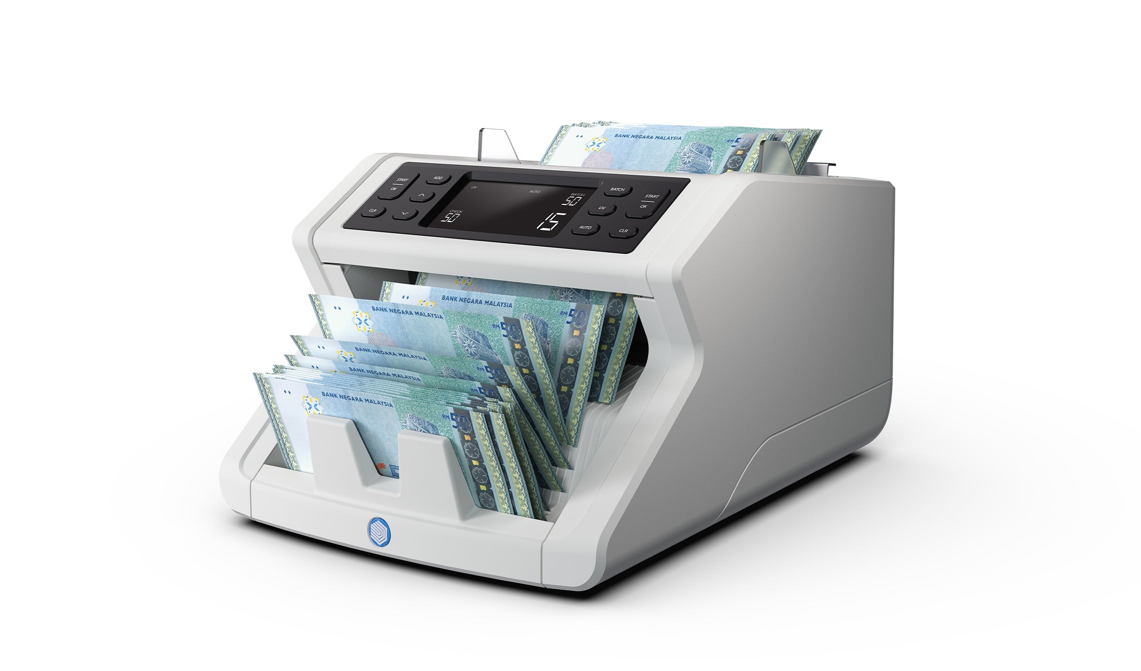 Banknote counter that counts the quantity of sorted banknotes for all currencies safescan-2210-banknote-counter