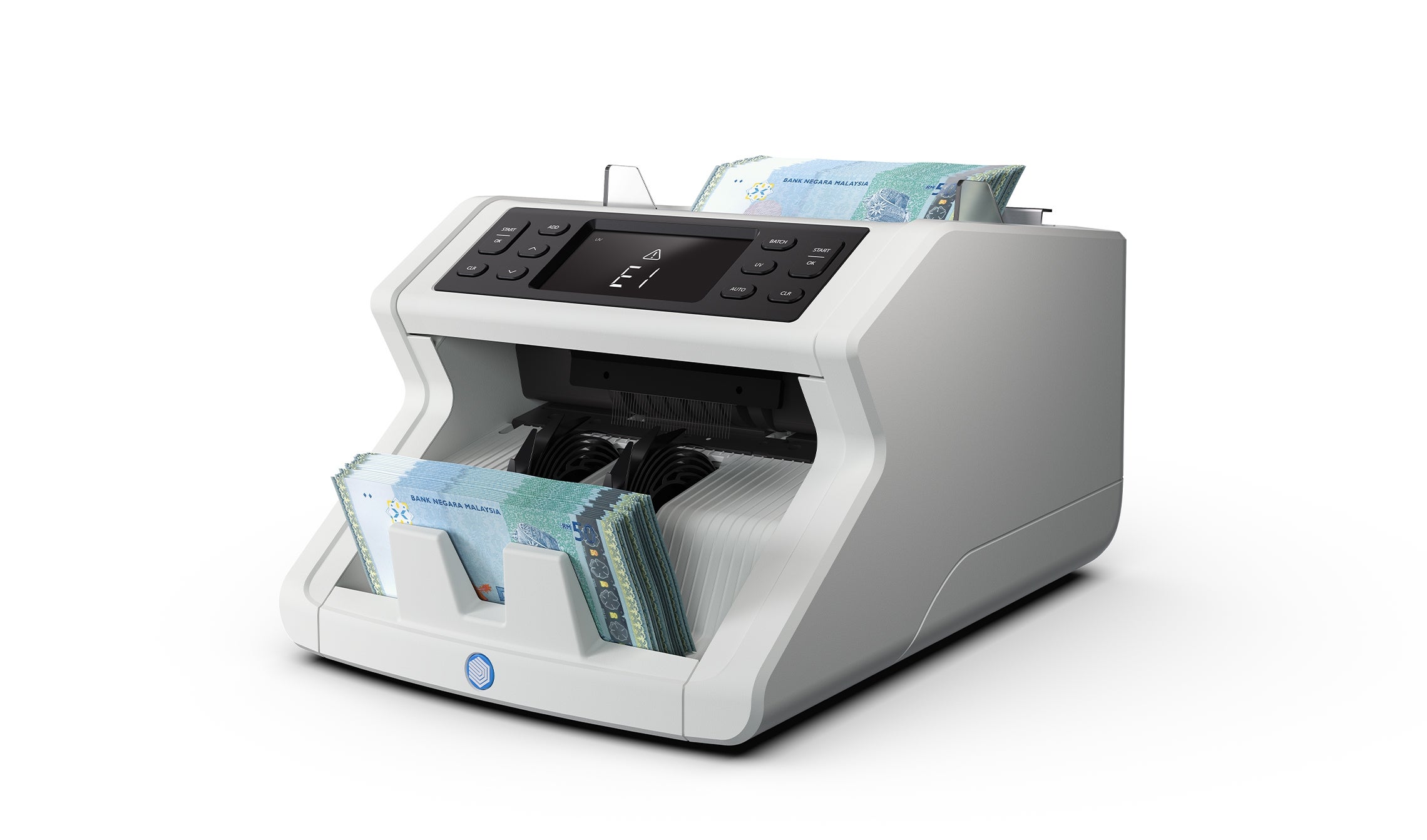Verifies banknotes on up to two security features safescan-2210-banknote-counter