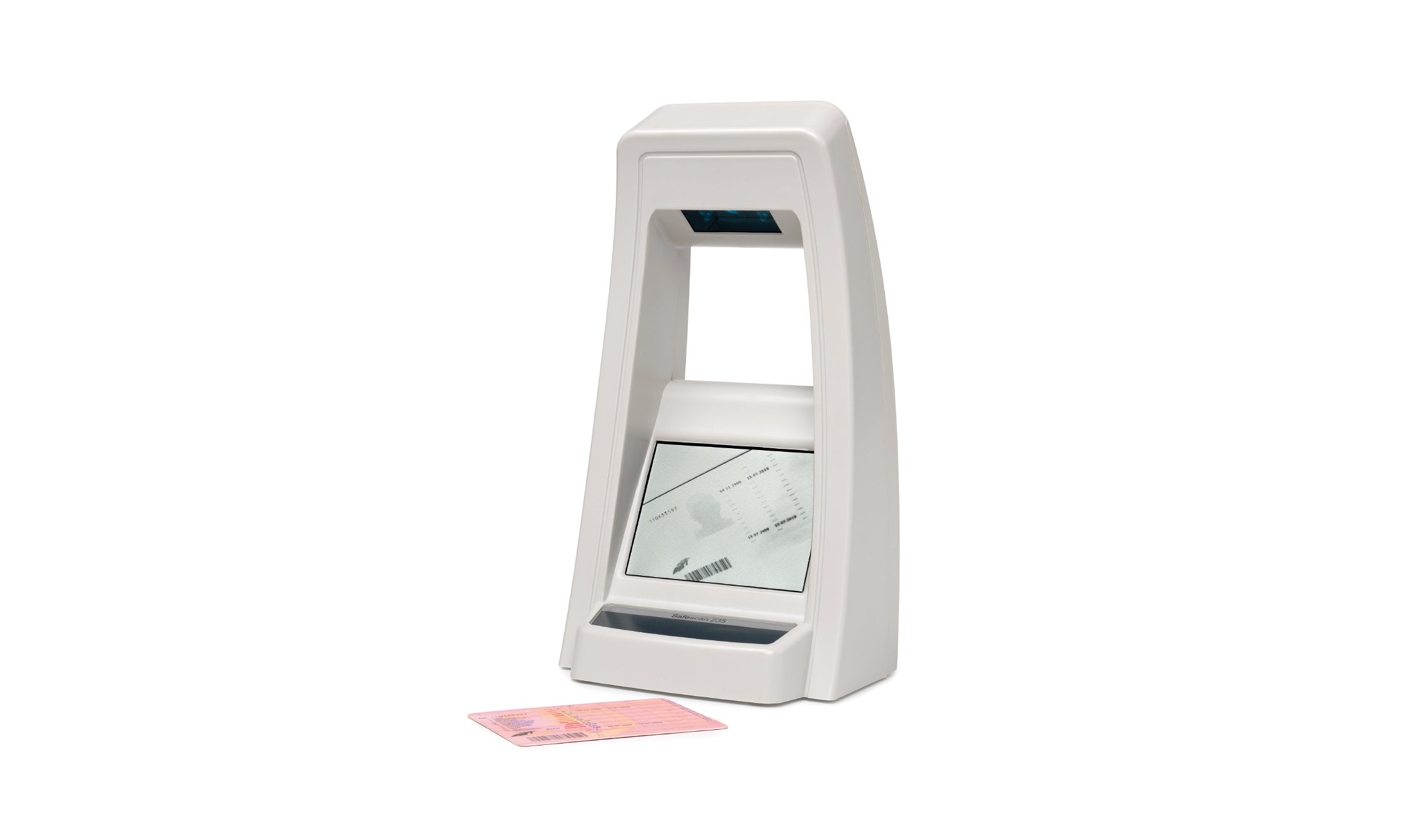 Checks authenticity of driver's licenses and ID documents safescan-235-checks-drivers-license