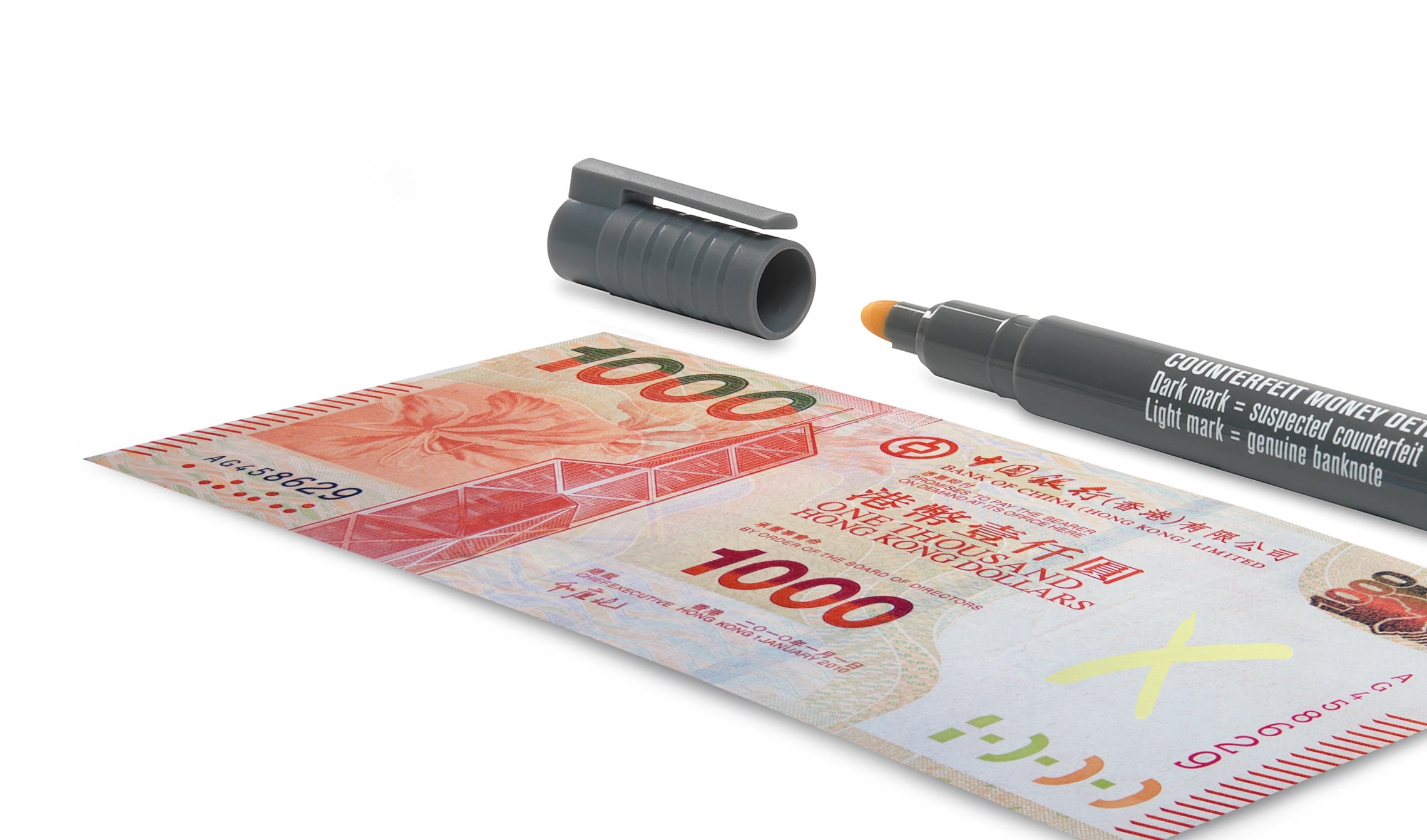 淺色印記︰真鈔 safescan-30-detection-pen