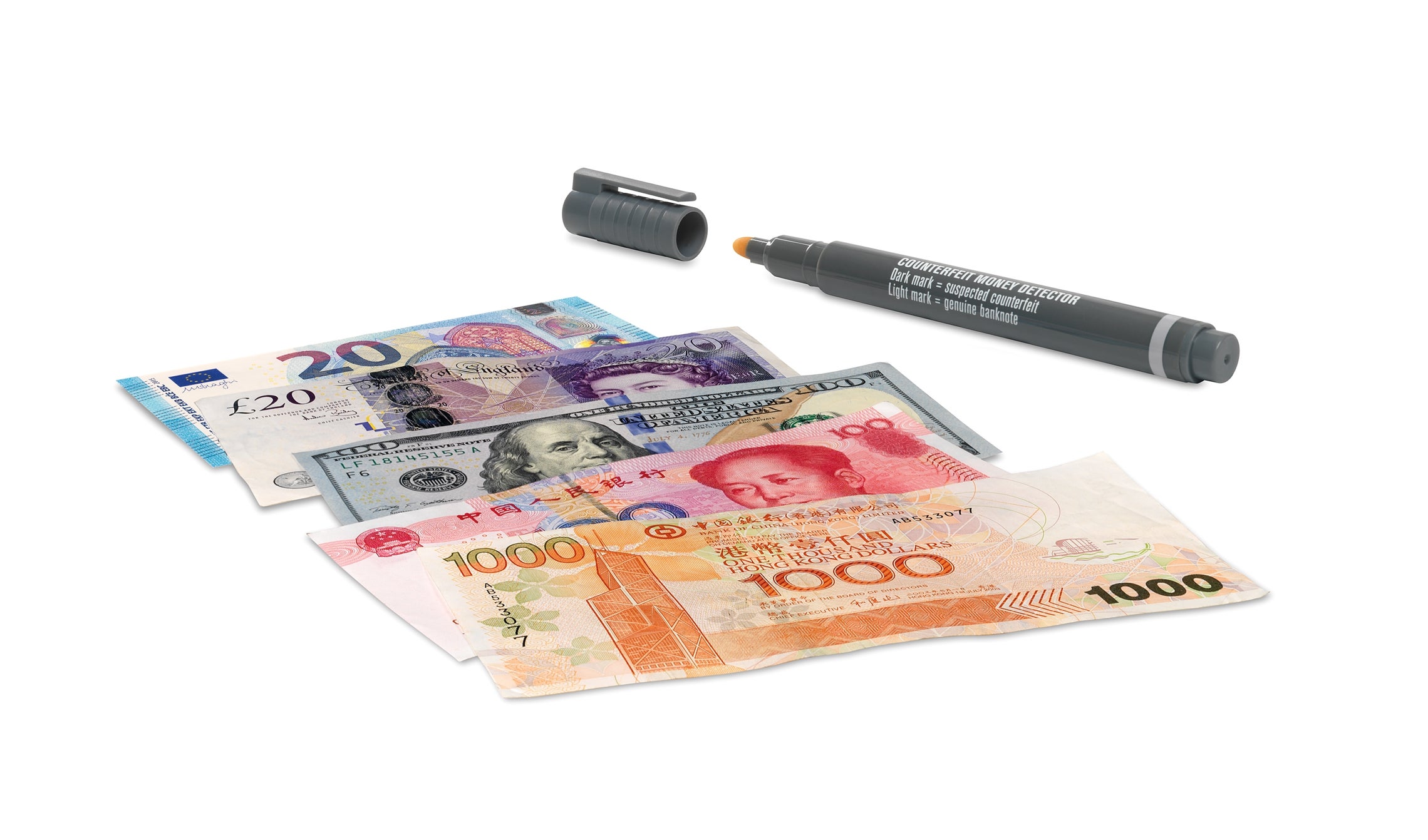 Suitable for all currencies safescan-30-counterfeit-pen