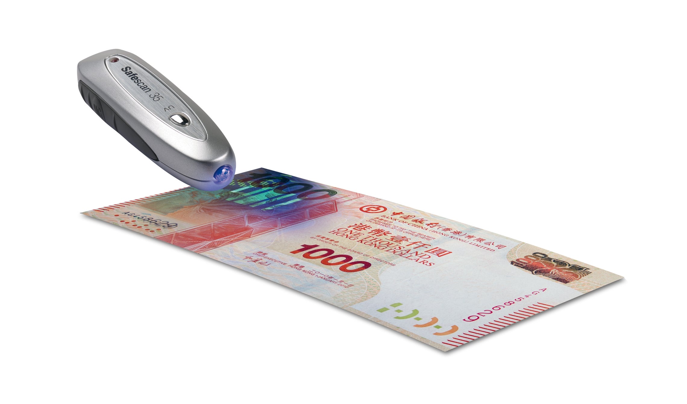 UV lamp to verify the UV features of banknotes safescan-35-fake-money-detection-pen