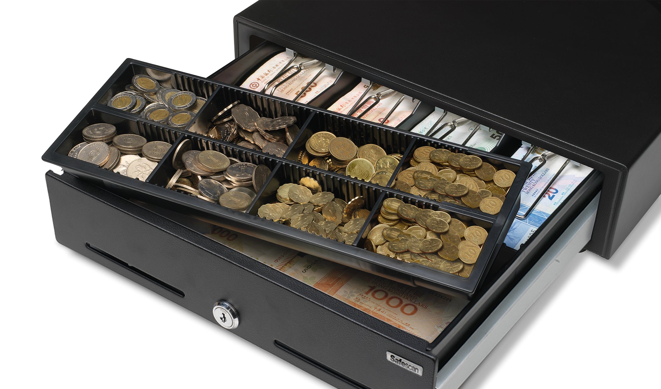 8 个不同硬币的可移除及可调动内格 safescan-3540t-removable-tray