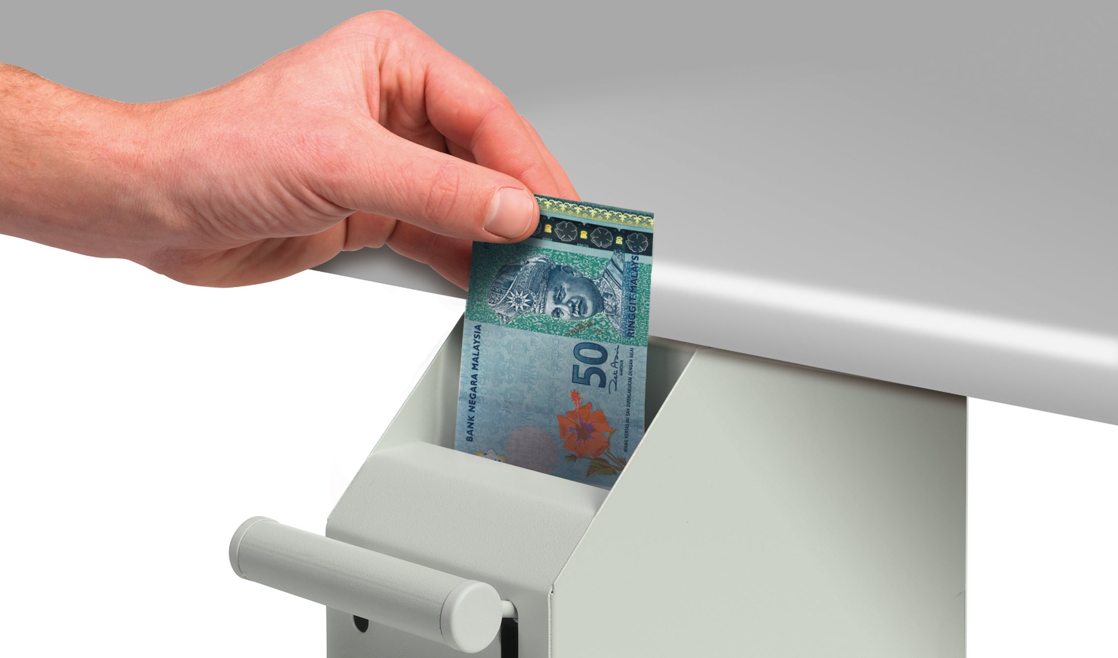 Insert banknotes for secure storage safescan-4100w-point-of-sale-safe