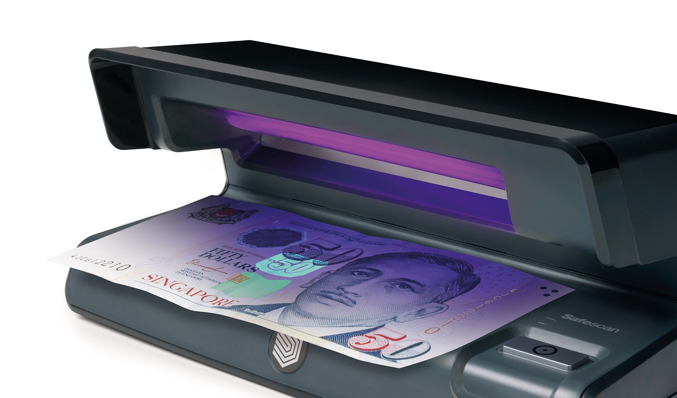 Verifies the UV features of banknotes safescan-50-false-money-detector