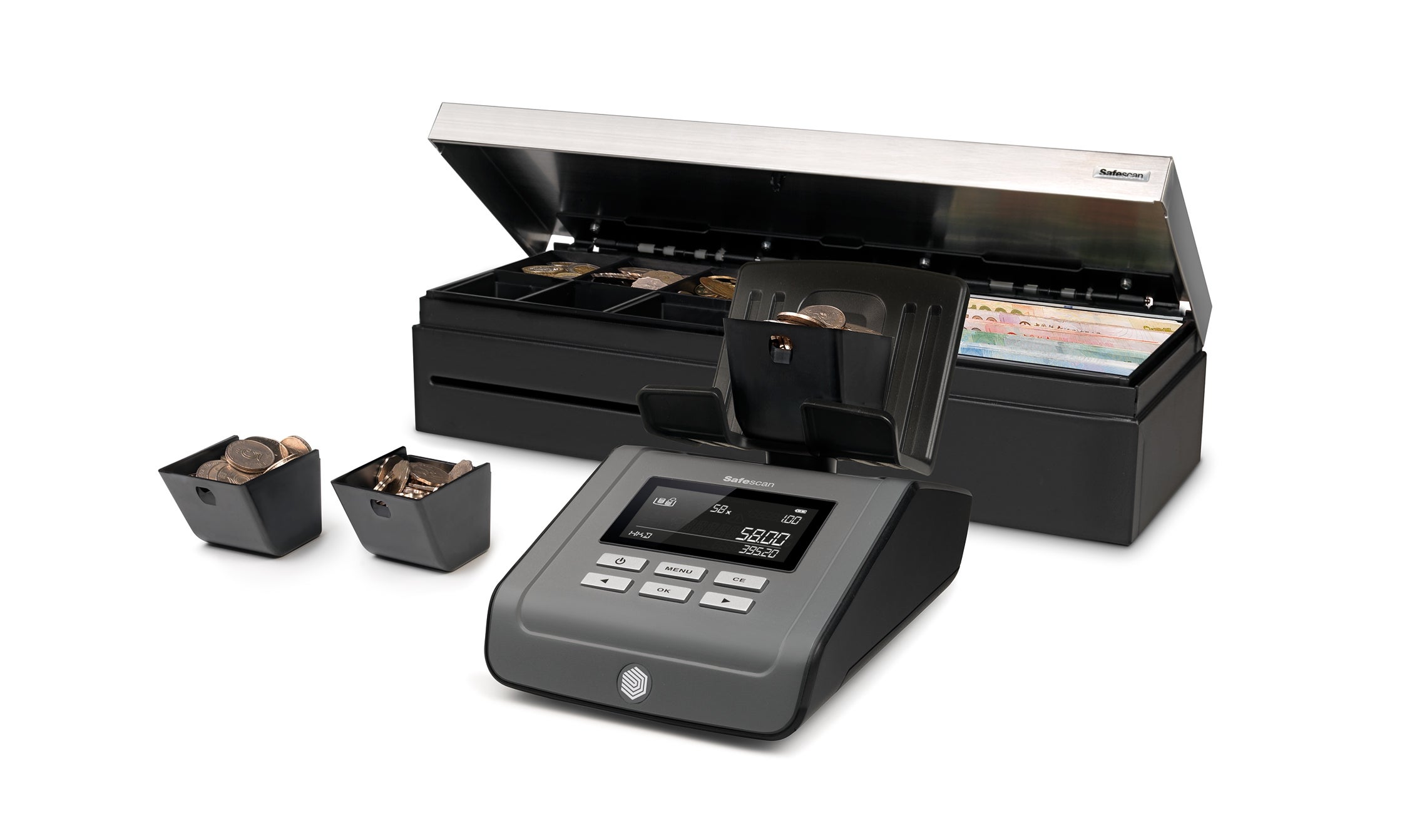 配合Safescan 6165/6175/6185 硬币及纸币点算设备 safescan-4617cc-weigable-coin-cups