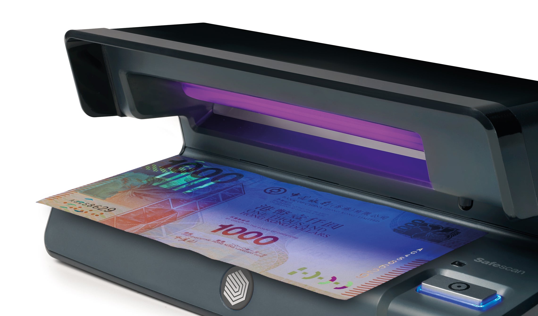 Verifies UV features of banknotes safescan-70-uv-detector