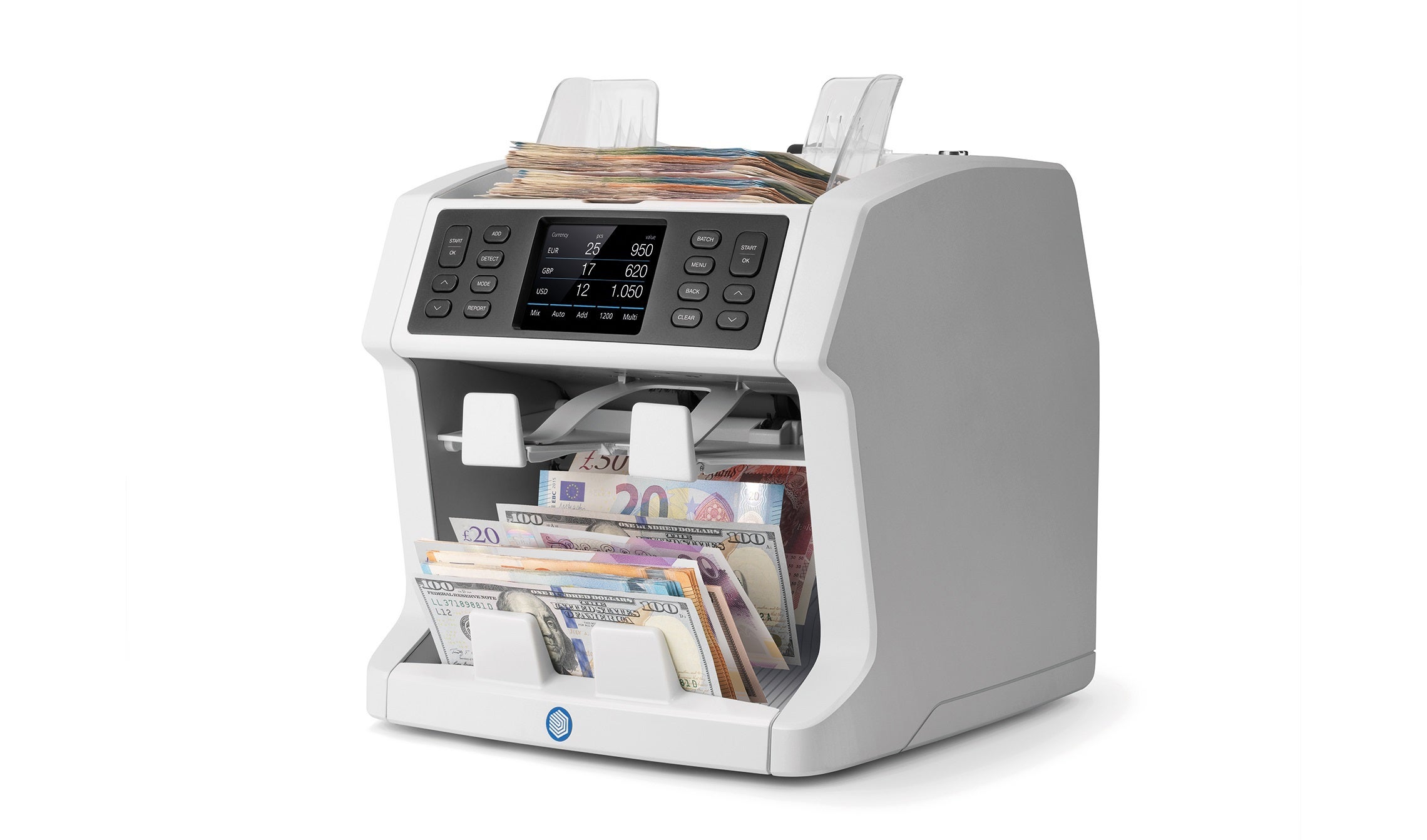 Can count and sort up to three currencies at the same time  safescan-2995-sx-banknote-counter-fitness-sorter