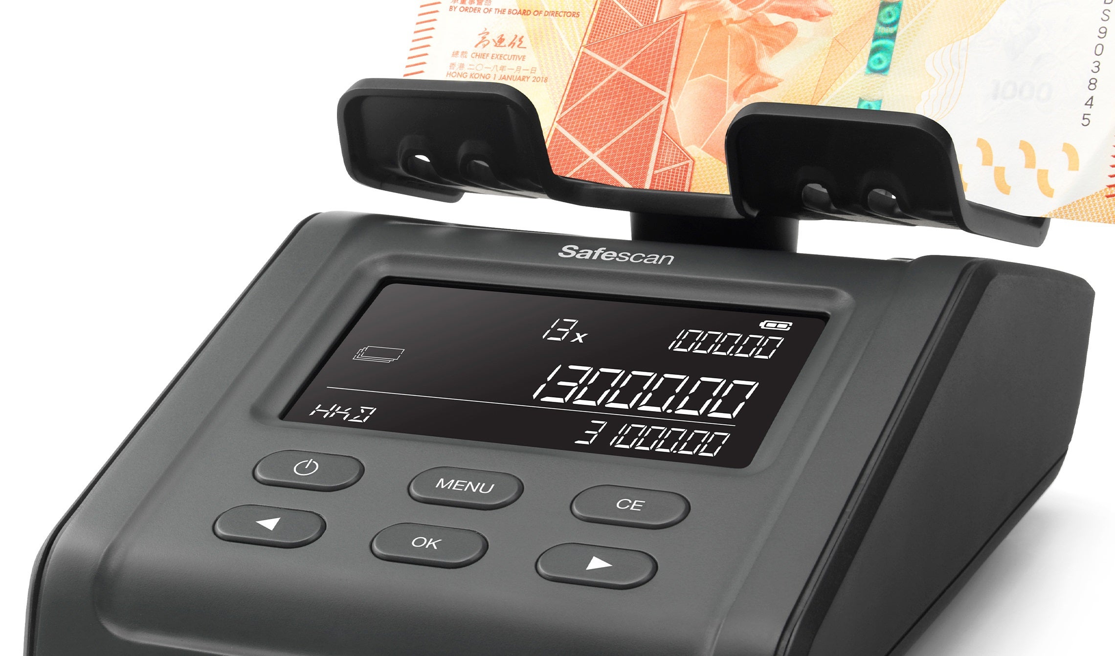 简单易用的用户介面及大型LCD屏幕 safescan-6165