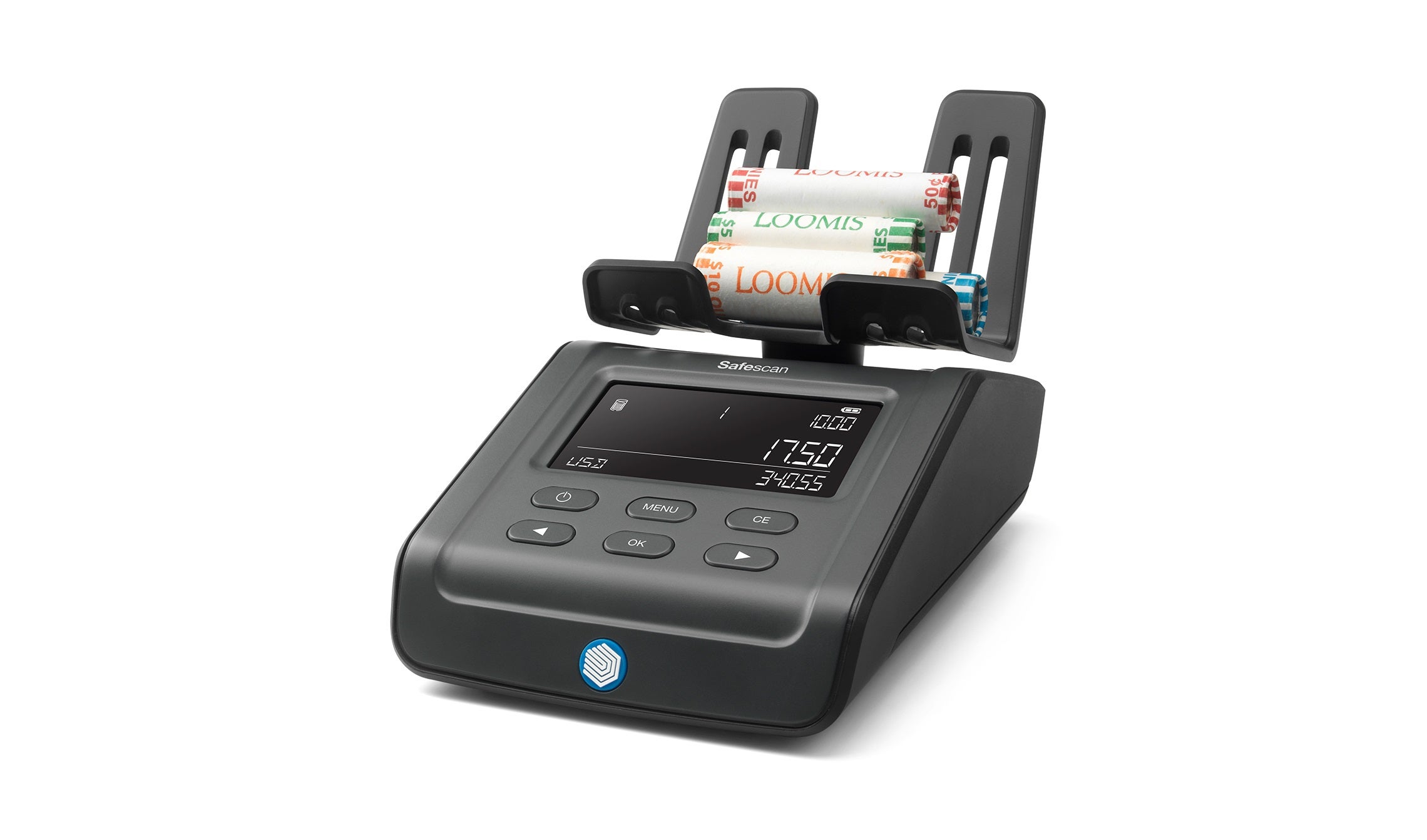 Counts loose coins and banknotes, coin rolls and bundled banknotes safescan-6165