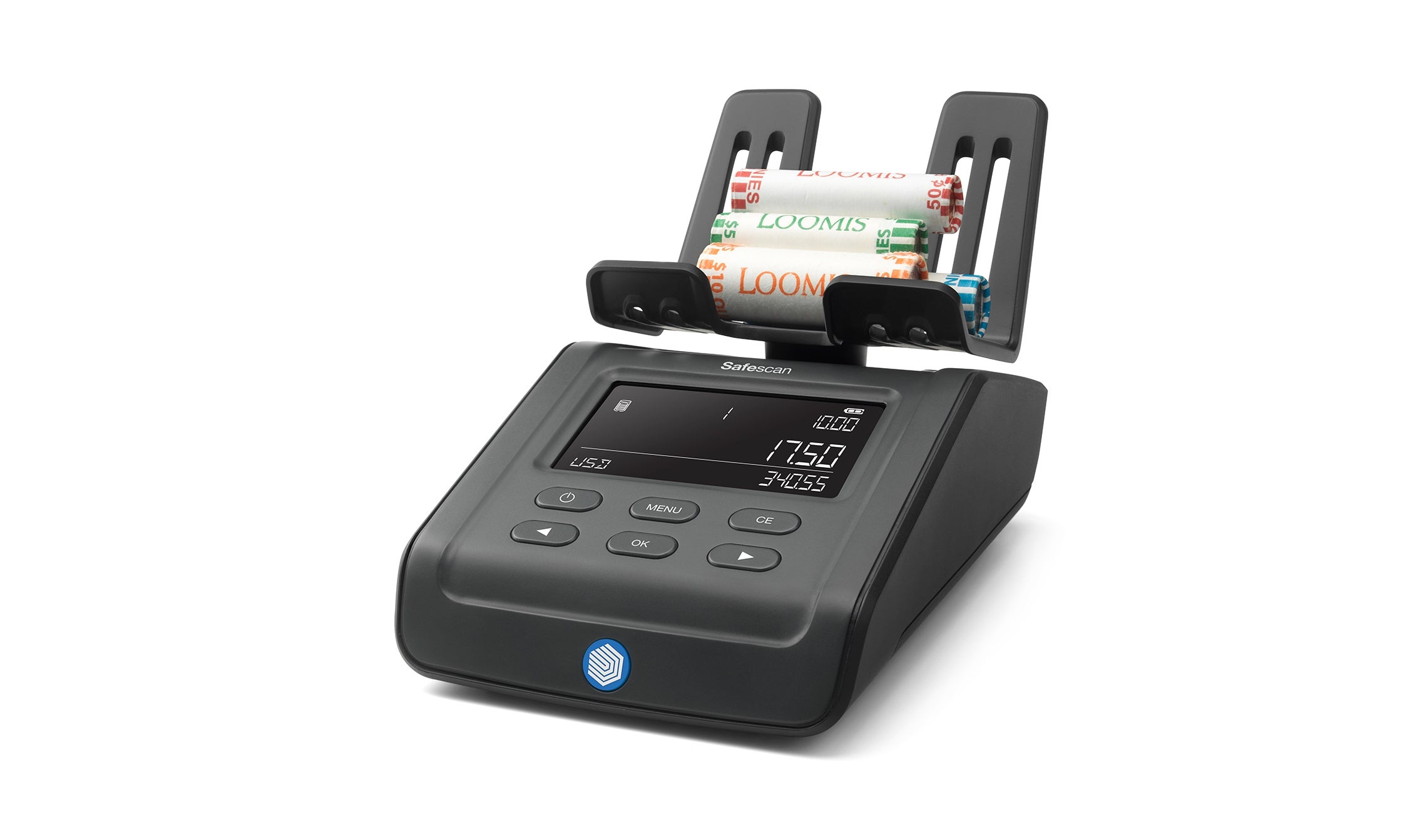 Counts loose coins and banknotes, coin rolls and bundled banknotes safescan-6175-money-counting-scale