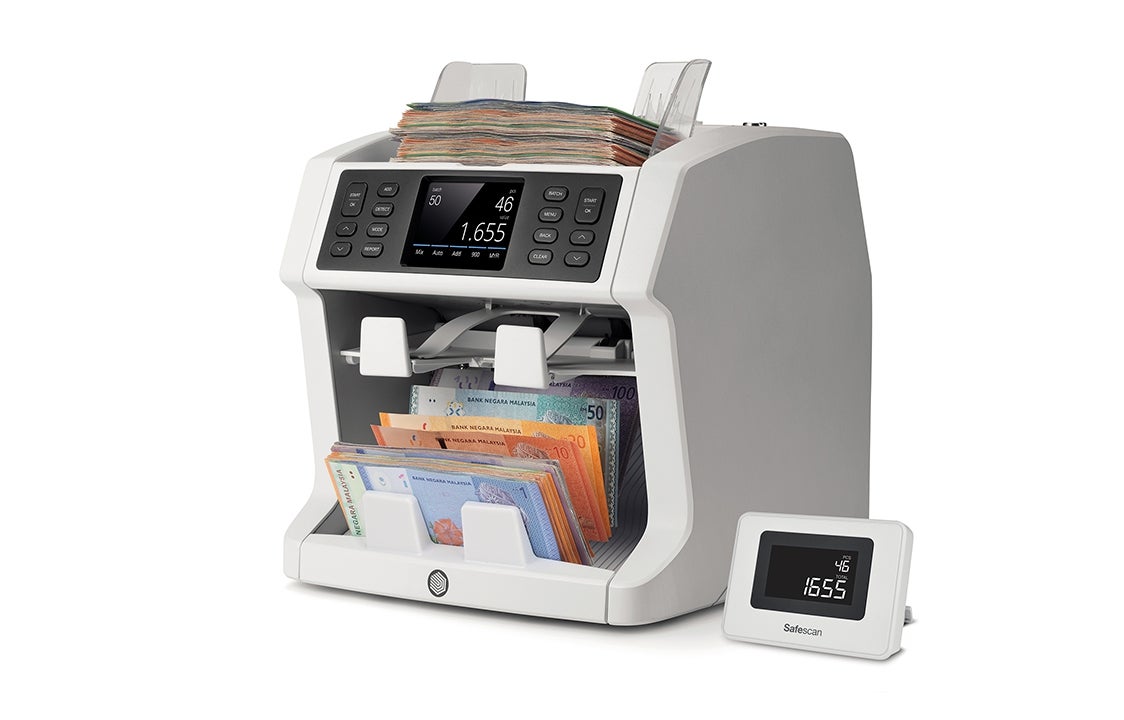 Share counting results with customers in real-time safescan-ed-150-external-display