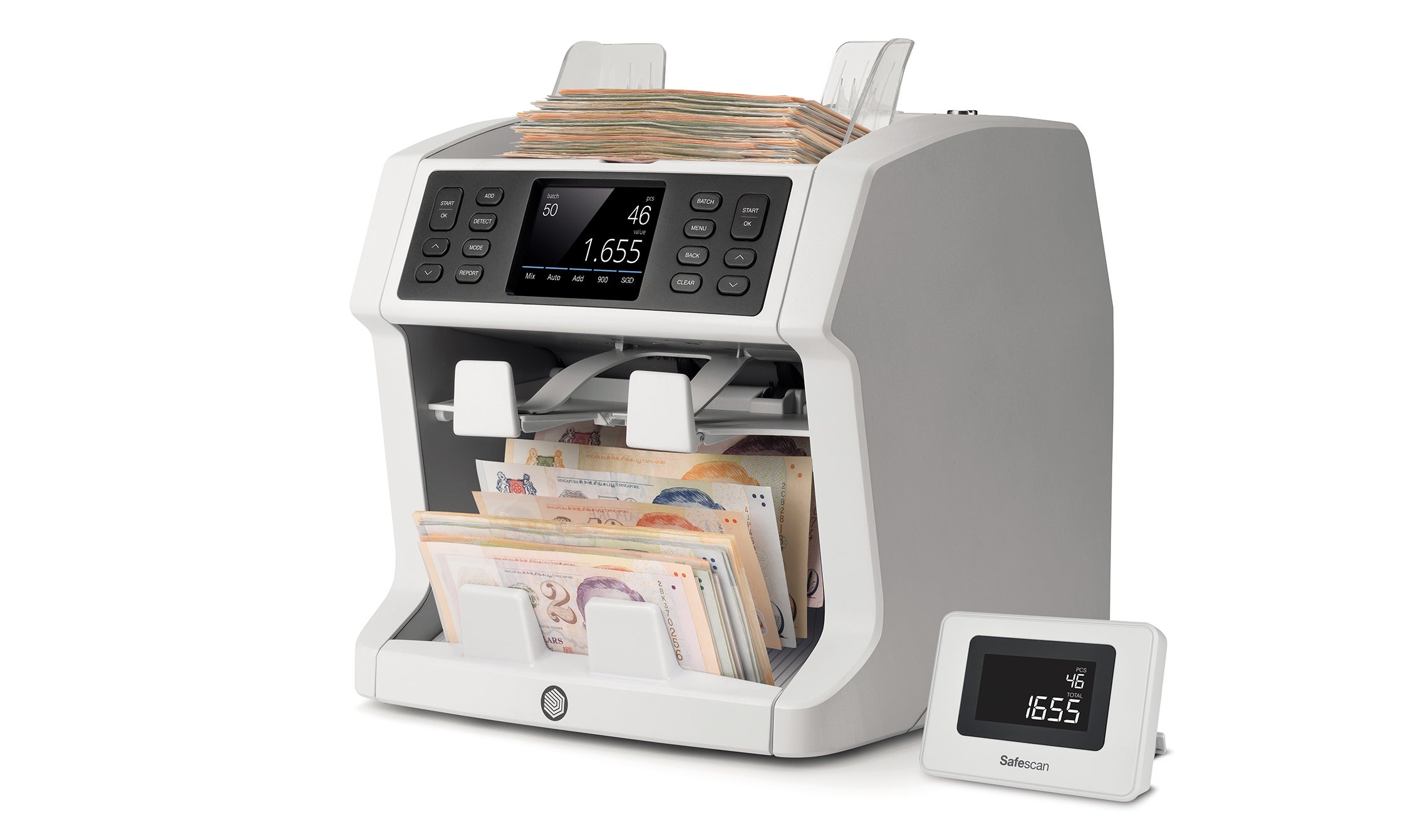 Share counting results with customers in real-time safescan-ed-150-external-display