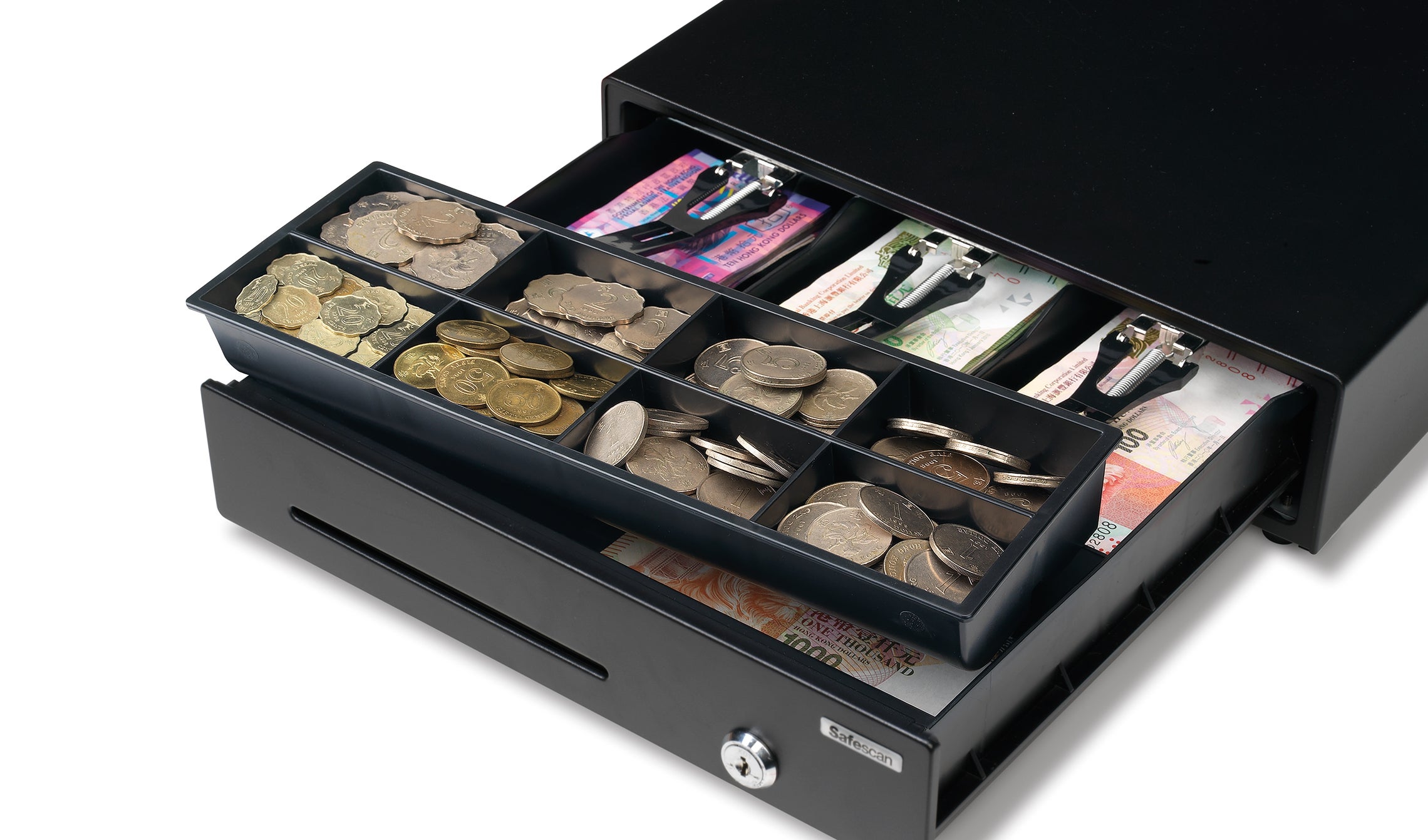 8 個不同硬幣的可移除內格 safescan-ld3336-removable-tray