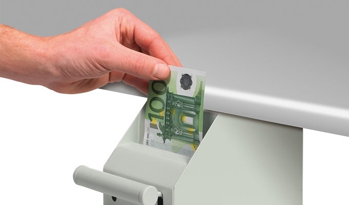 Insert banknotes for secure storage safescan-4100w-point-of-sale-safe