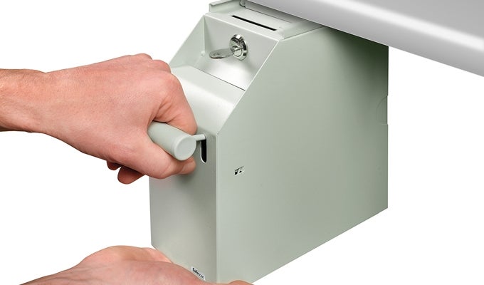Easy mounting out of sight under the cash desk safescan-4100w-money-safe
