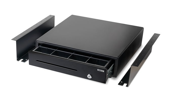 Robust metal bracket set suitable for SD-4141 safescan-4141b-cash-drawer-bracket