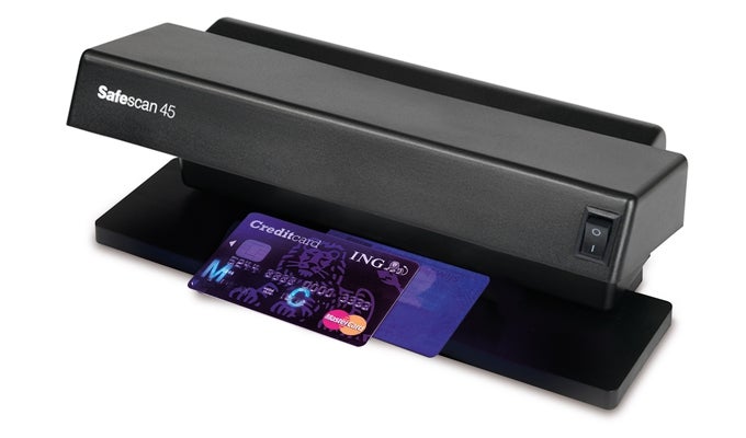 Verifies UV features of credit cards and driver's licenses safescan-45-false-money-detector