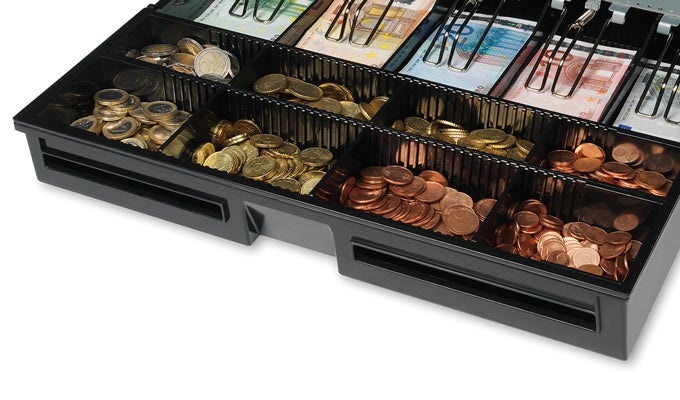 6 bill / 8 coin lay-out safescan-4646t-cash-tray