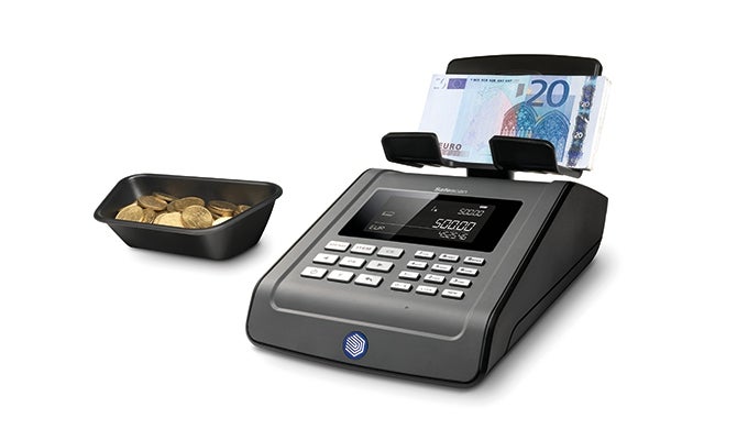 Advanced Money Counting Scale with user-selectable counting options safescan-6185-coin-and-banknote-counter