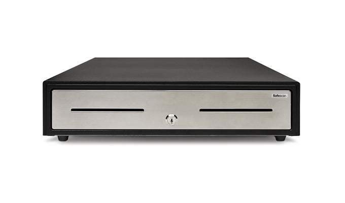 Electrical and easy-push opening cash drawer, tested for at least 2 million openings safescan-hd4646s-cash-drawe