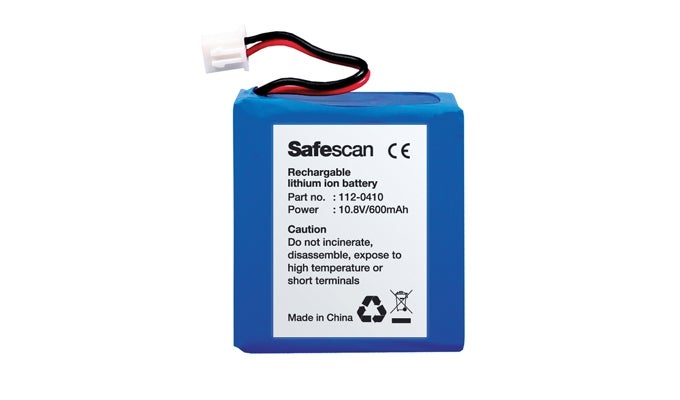 Lasts up to 30 hours safescan-lb-105-rechargable-battery