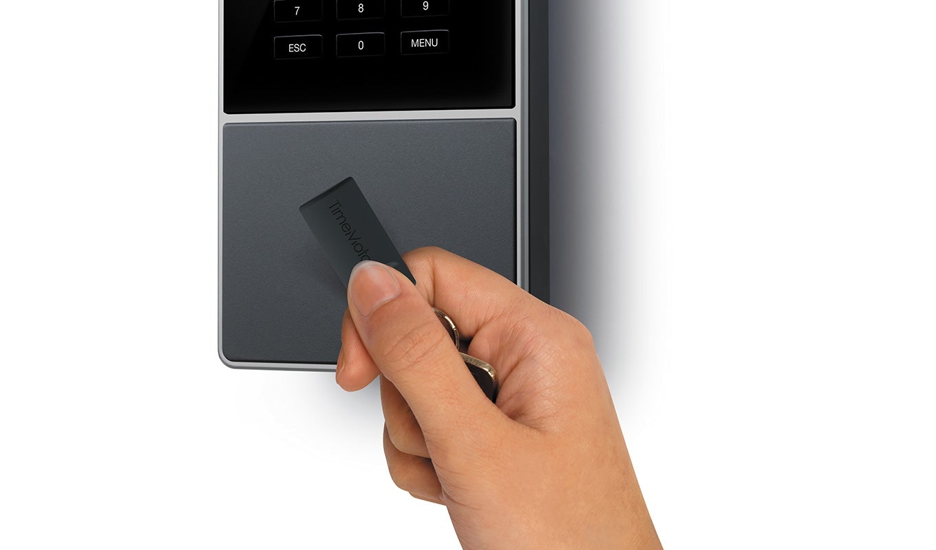 Time registration with key fob or PIN timemoto-tm-616