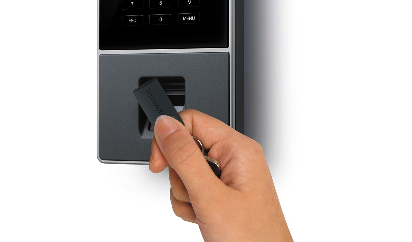 Time registration with key fob or PIN timemoto-tm-626