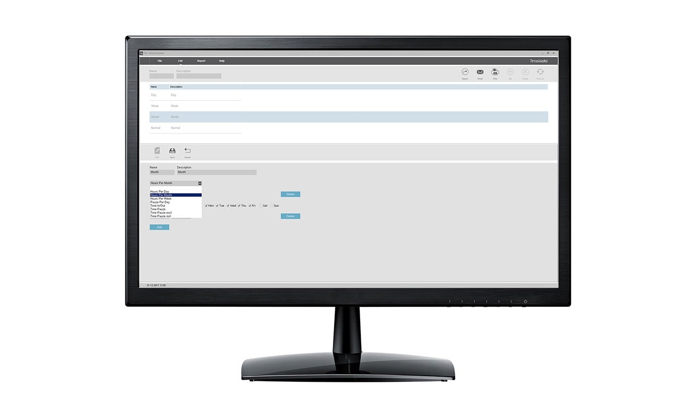 Create multiple work schedules timemoto-pc-plus-software