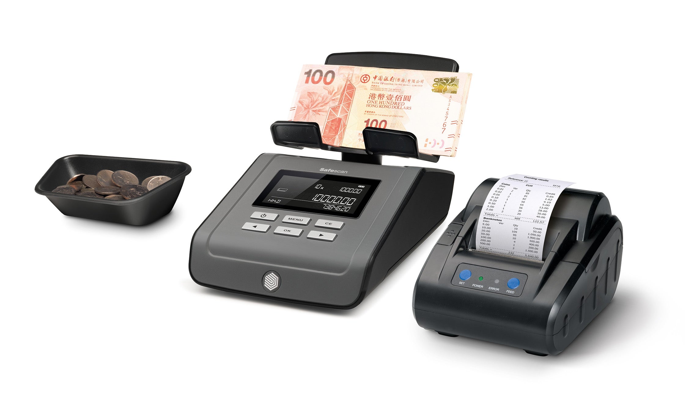 使用Safescan 6165, 6185 实时打印您的点算结果 safescan-tp-230-thermal-printer