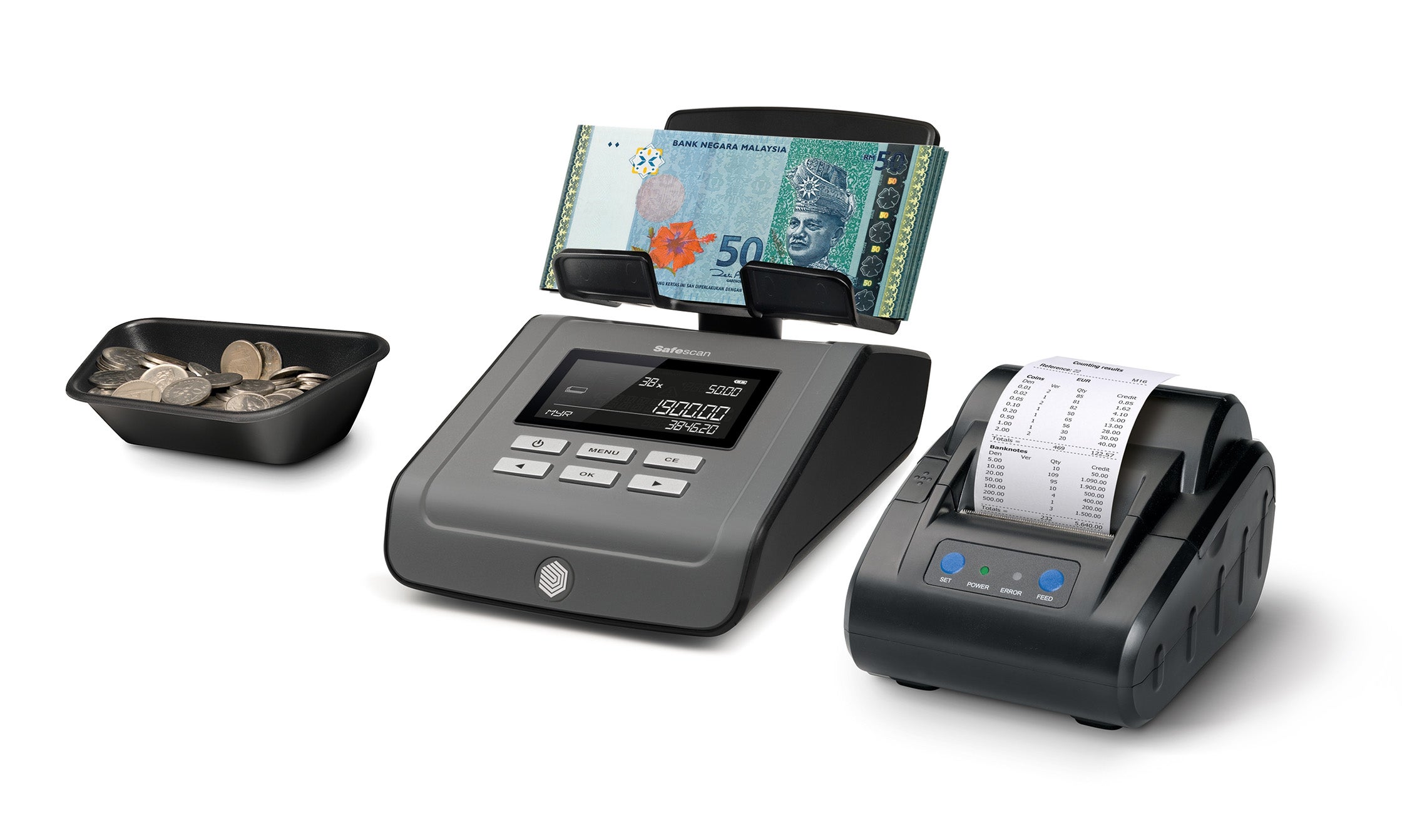 Print your counting results instantly with the Safescan 6165 and 6185 safescan-tp-230-thermal-printer